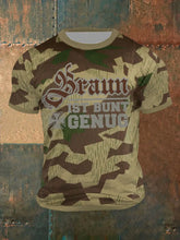 Herren Braun ist bunt genug bedrucktes Kurzarm-T-Shirt